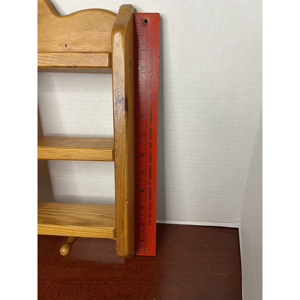 Vintage 1980s Wooden Heart Cut Out Shelf Pegged Display Curio Cottage Core - Picture 2 of 5